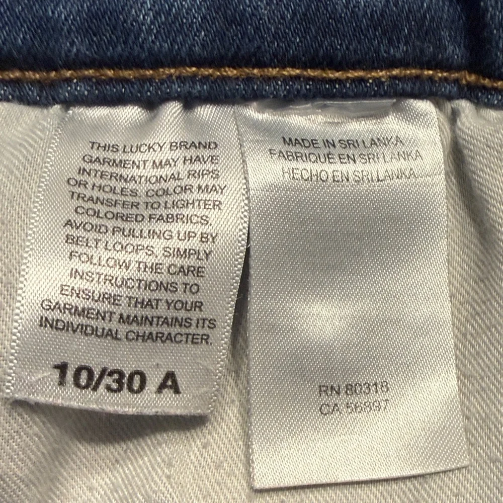 Lucky Brand Blue Jeans Mid Rise Fringed Bridgette Y2K - Picture 9 of 10